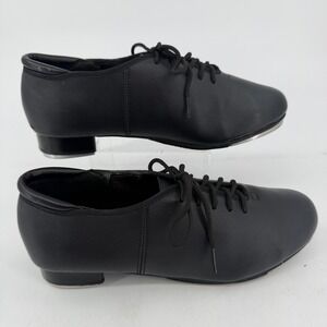 Theatricals T9500 Black Lace Up Tap Shoes Women 8.0 Matte Dance Oxford